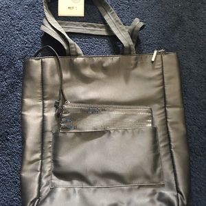 Bath & Body Works Grey Tote Bag + Wristlet